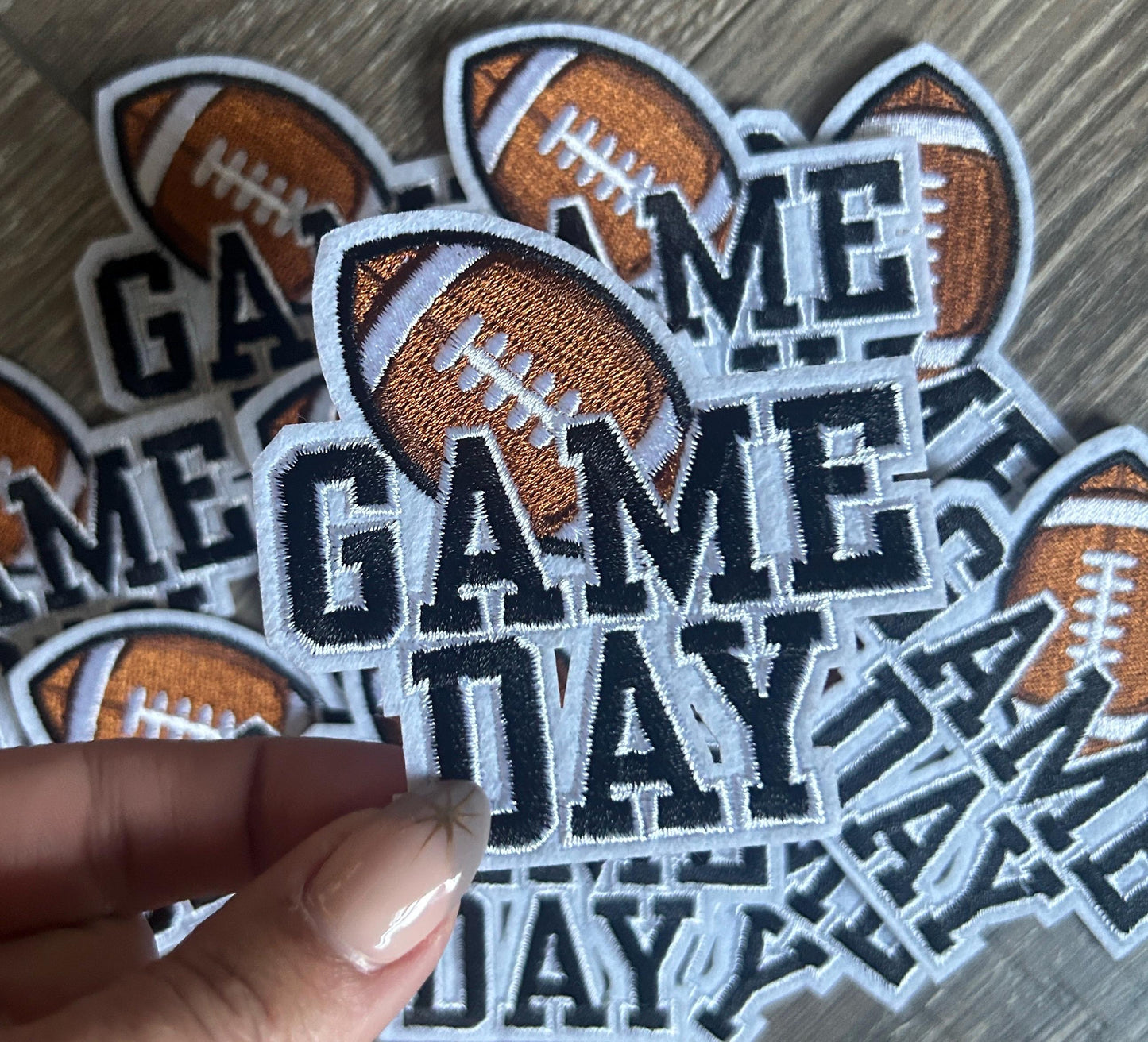 Game Day Iron On Embroidered Patch: Sports Fan Apparel