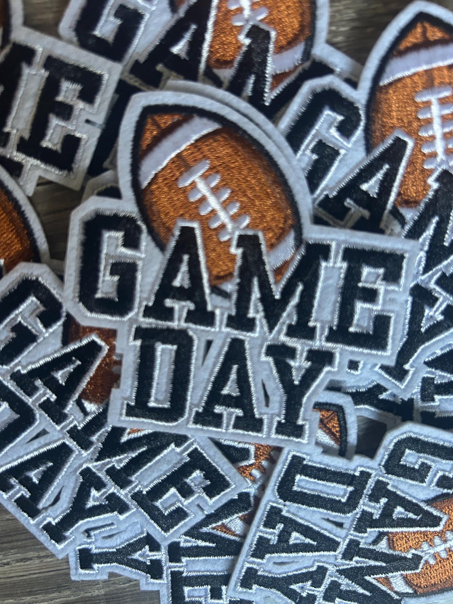 Game Day Iron On Embroidered Patch: Sports Fan Apparel