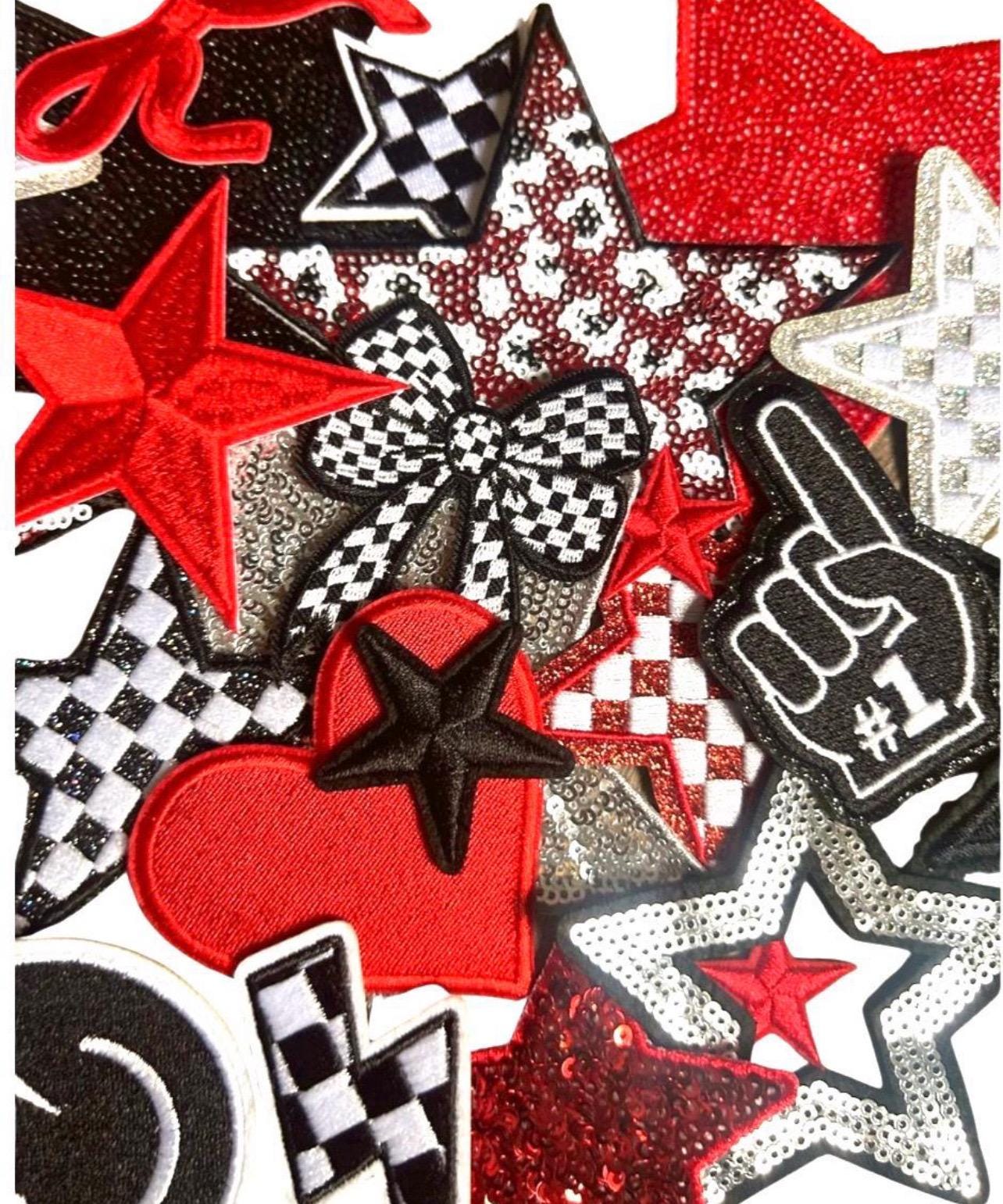 Cheer Patch Bundle – Embroidered Sequin Cheerleading Appliques