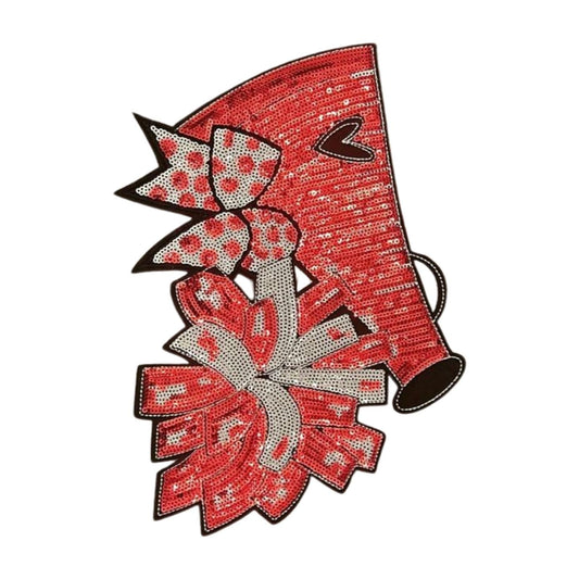 Large Cheer Patches, Sequin Megaphone Patch