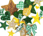 Green & Gold Iron-On Patches: Trucker Hat Embellishments