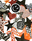 Black and Orange Iron-On Patches: Embroidered and Sequin DIY Embellishments