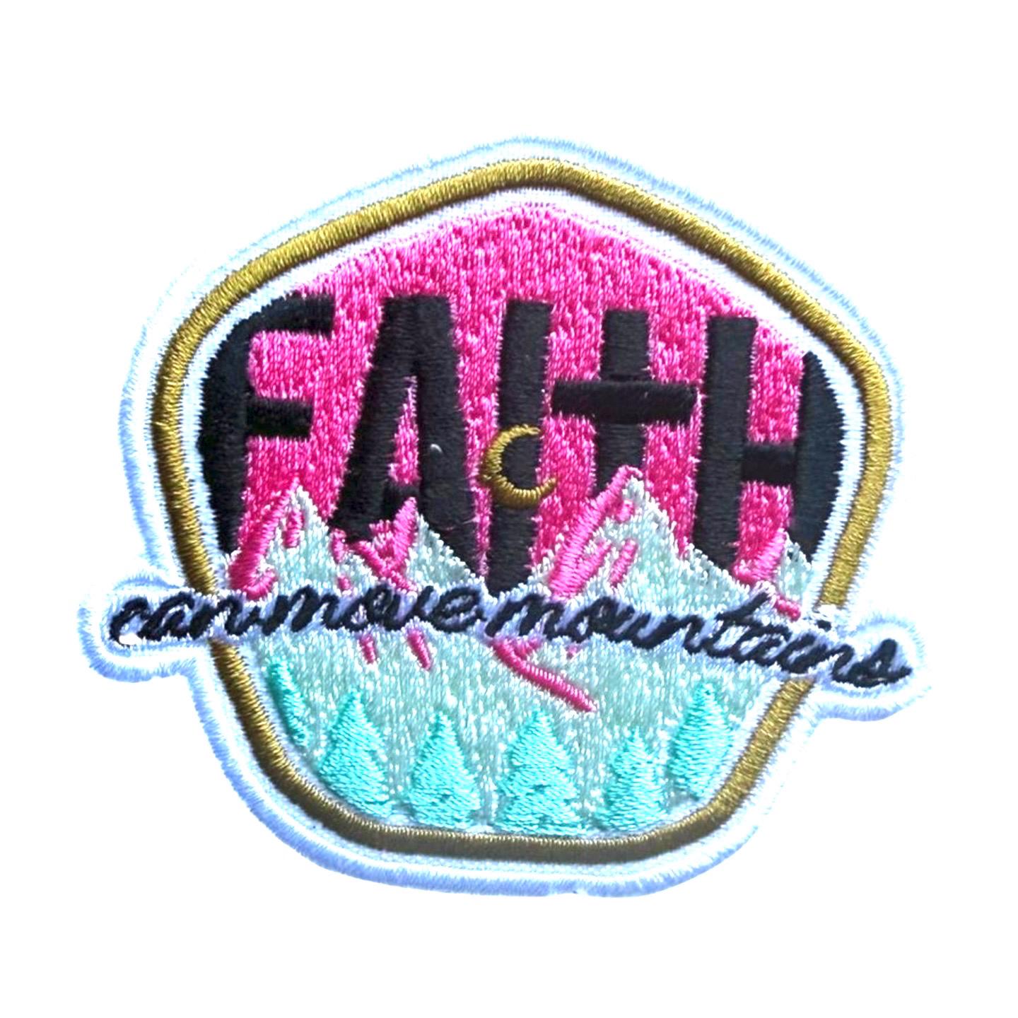 Christian Patches, Pray Iron On Patches, Faith Can Move Mountains Patch