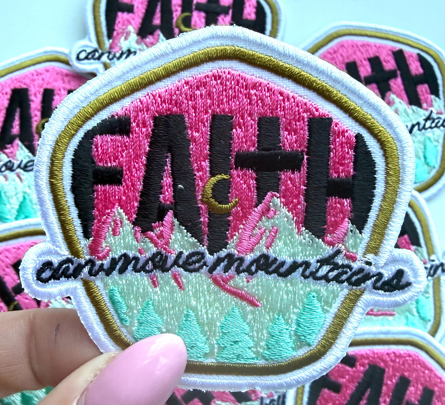 Christian Patches, Pray Iron On Patches, Faith Can Move Mountains Patch