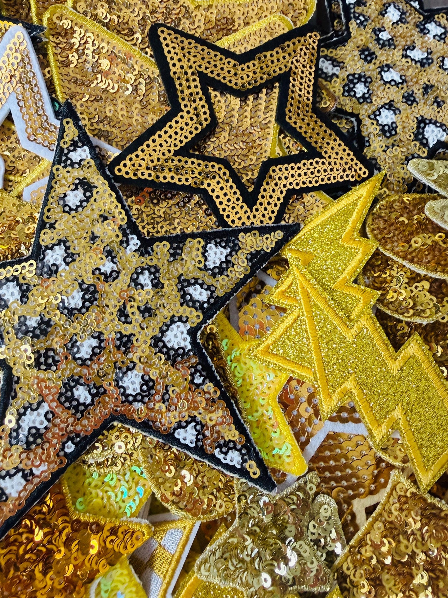 Black & Yellow Iron-On Patches: DIY Hat Bar Trucker Hat Embellishments