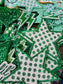 Green Iron On Patches, Bundle of Blue Patches, Filler Patches
