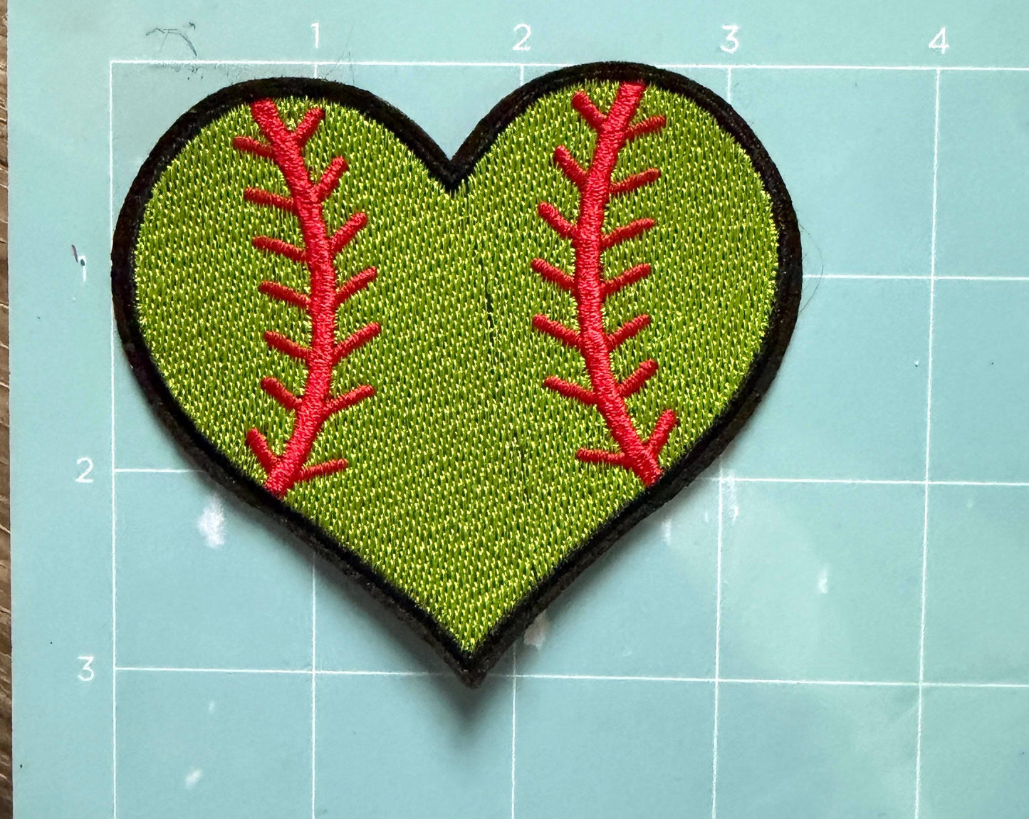 Softball Iron-On Patch: Embroidered Sports Applique