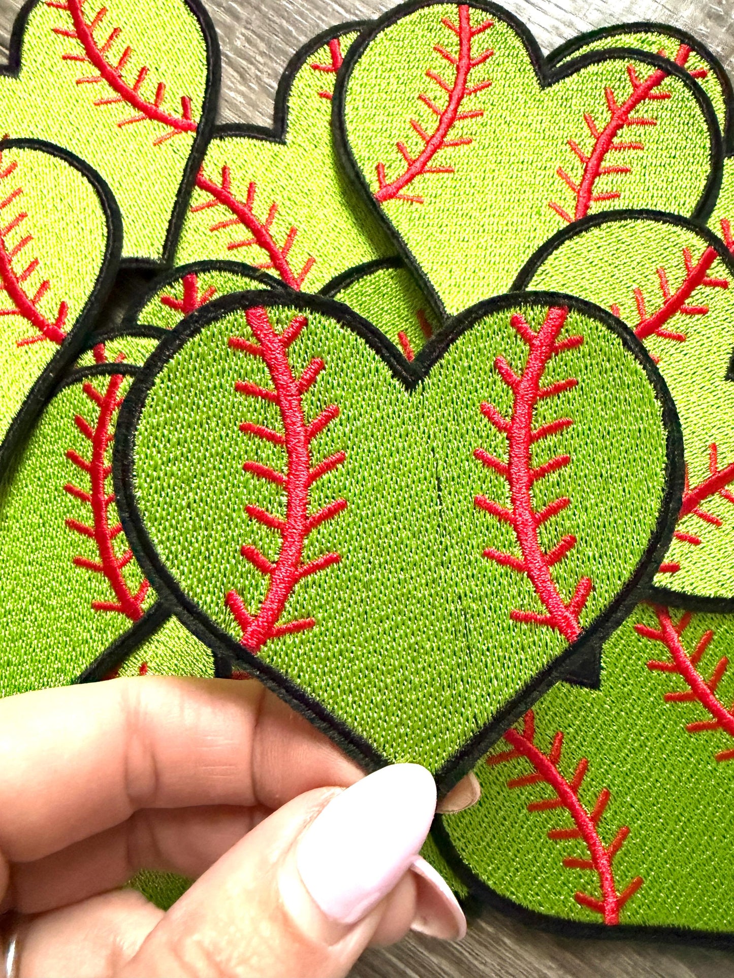 Softball Iron-On Patch: Embroidered Sports Applique