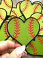 Softball Iron-On Patch: Embroidered Sports Applique