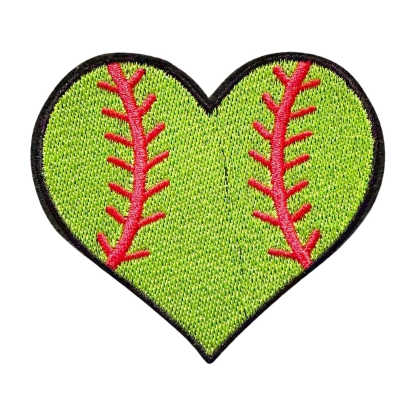 Softball Iron-On Patch: Embroidered Sports Applique