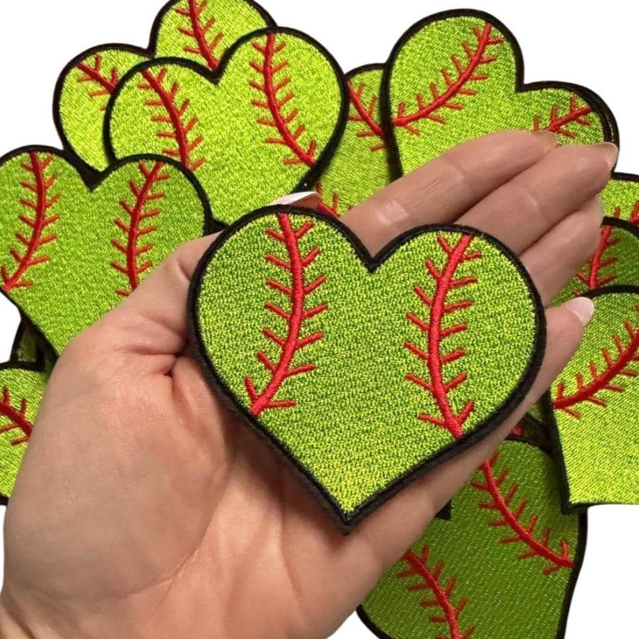 Softball Iron-On Patch: Embroidered Sports Applique