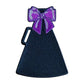 Cheer Megaphone Iron-on Patch with Purple Bow, Cheerleading Patch