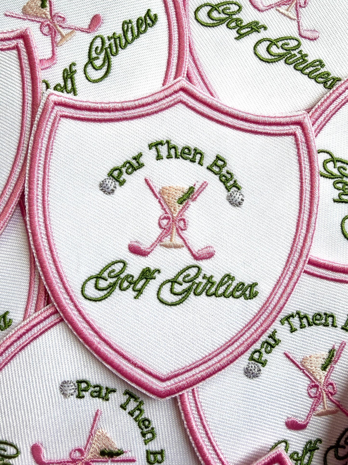 Women's Golf Patch, Par Then Bar Iron On Applique