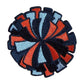 Orange Black Pom Pom Cheerleading Patches, Iron-On Chenille Embroidery