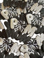 Pom Mom Iron-On Patch, Black White Silver Embroidered Applique