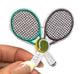 Tennis Embroidered Patch:  Game Day Iron-On Applique