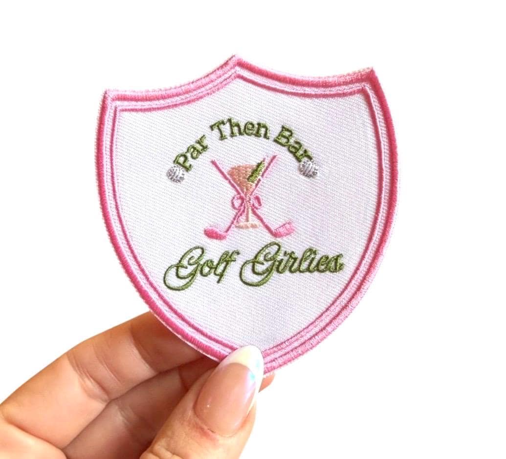 Golf Embroidered Patch:  Par Then Bar Iron-On Applique