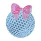 Golf Ball Patch with Pink Bow, Girly Iron-On Applique