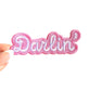 Girly Patches, Darlin Iron On Patch, Pink Embroidered Patches