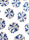 Pom Pom Patches, Blue and White Cheer Appliques