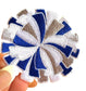 Pom Pom Patches, Blue and White Cheer Appliques