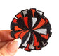 Orange Black Pom Pom Cheerleading Patches, Iron-On Chenille Embroidery