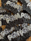 Pom Squad Iron-On Patches, Black Silver Chenille Appliques