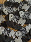 Pom Mom Iron-On Patch, Black White Silver Embroidered Applique