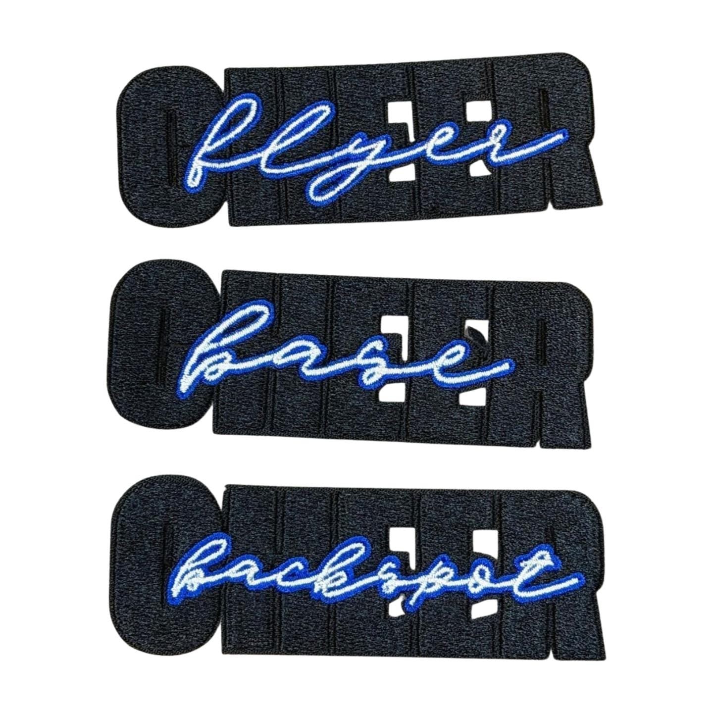 Cheer Flyer Iron-On Patch, Embroidered Appliqué for Clothing Bags