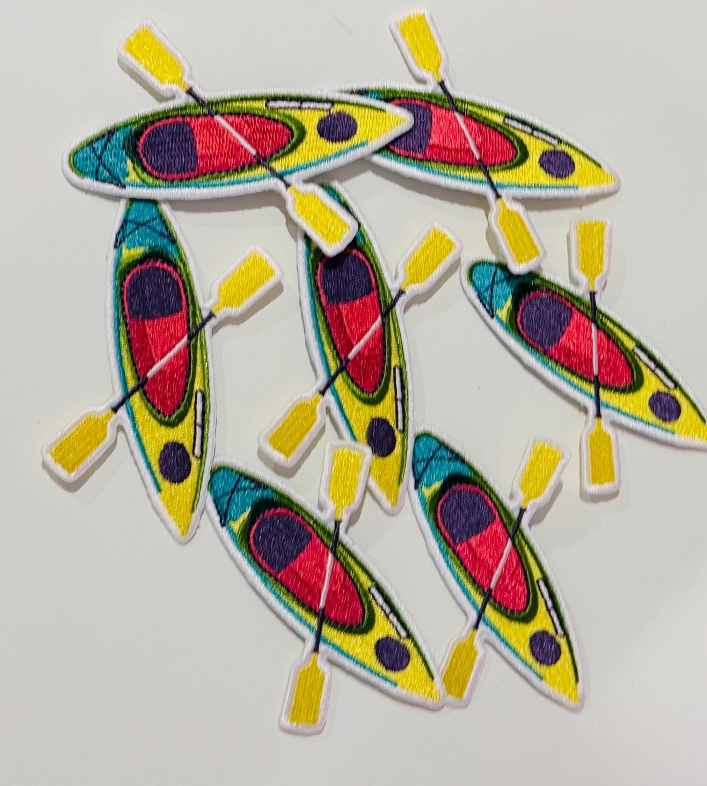 Kayak Embroidered Patch, Kayak Appliqué