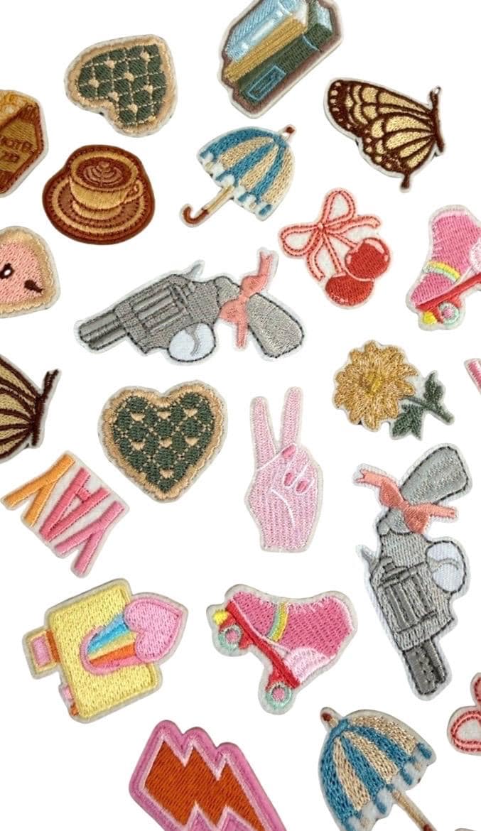 Mini Patches, Embroidered Iron-On Tiny Patches, Patch Mystery Bundle