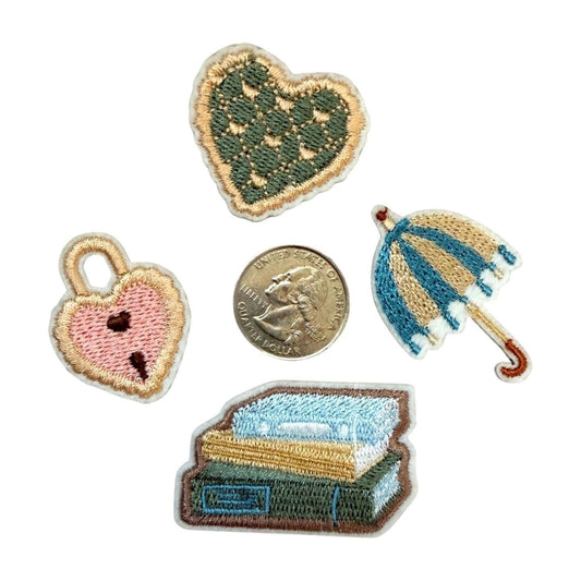 Mini Patches, Embroidered Iron-On Tiny Patches, Patch Mystery Bundle
