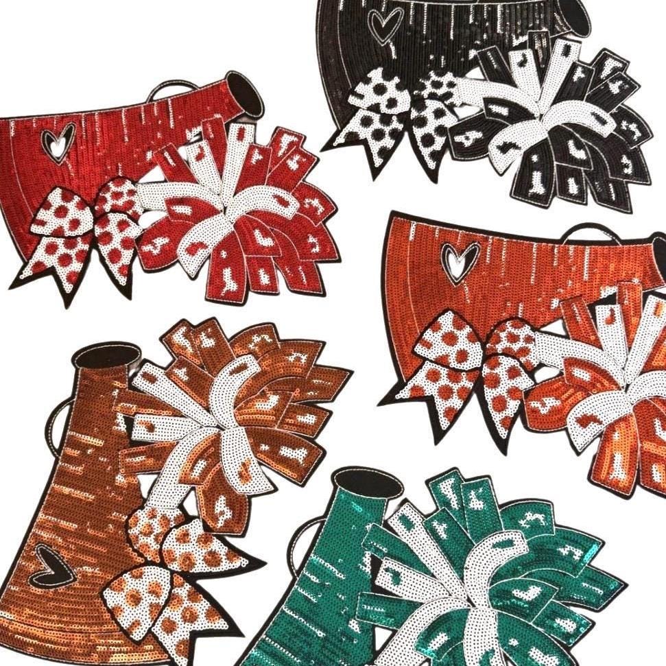 Large Cheer Patches, Sequin Megaphone Patch