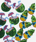 Pineapple Patch, Tropical Sequin Patches, Coconut Drink Applique