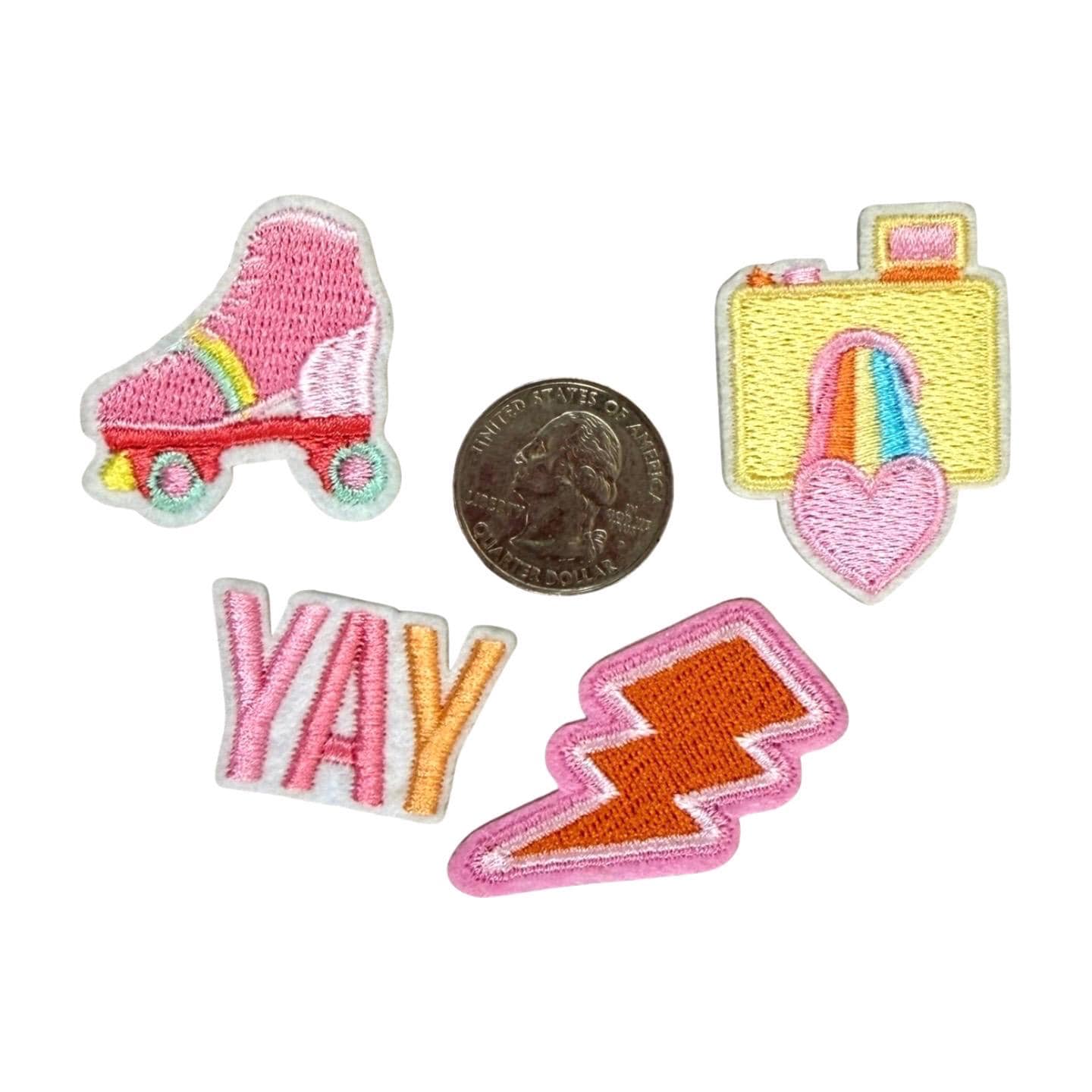 Mini Patches, Embroidered Iron-On Tiny Patches, Patch Mystery Bundle