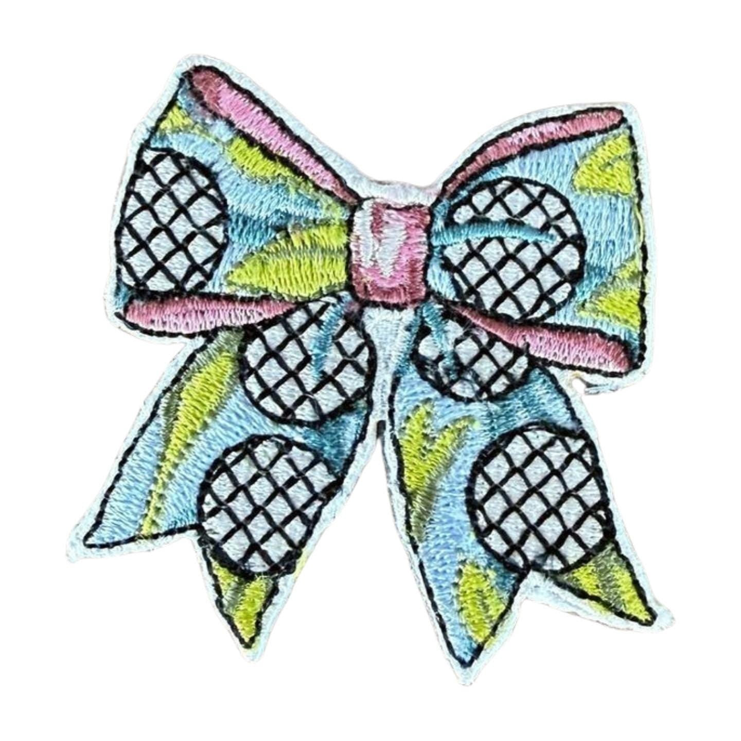 Embroidered Golf Bow Patch, Ladies Apparel Accent, DIY Craft Supply