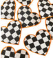 Checkered Heart Patch, 5in Embroidered Heart