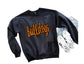 Large Orange Bulldogs Cursive Iron On Patch, Mascot Patches