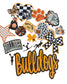 Bulldog Patch Bundle, Orange Bulldog Iron-On Patches